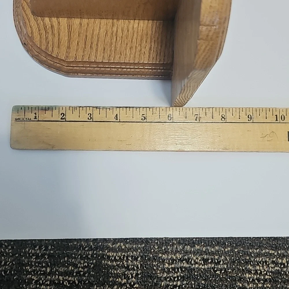 Vintage 80's 90's Wooden Homemade Handmade Oak Rustic Cottage Core Wall Shelf